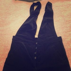 Free People Wide Leg Overalls